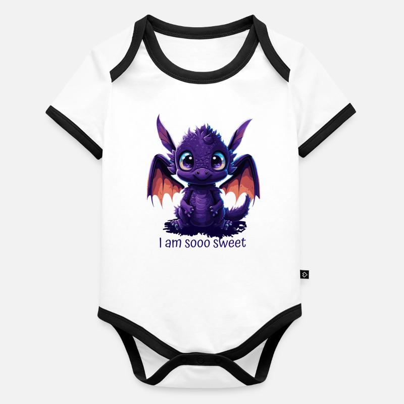 I am sooo sweet Baby Bio-Kurzarm-Kontrastbody