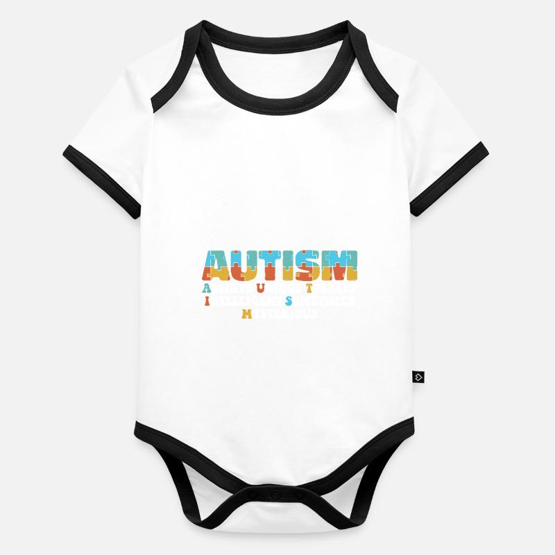 Puzzle du mois de sensibilisation à l’autisme toujours unique et Body Bébé bio contrasté manches courtes