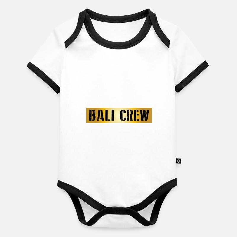 Équipage de Bali Body Bébé bio contrasté manches courtes