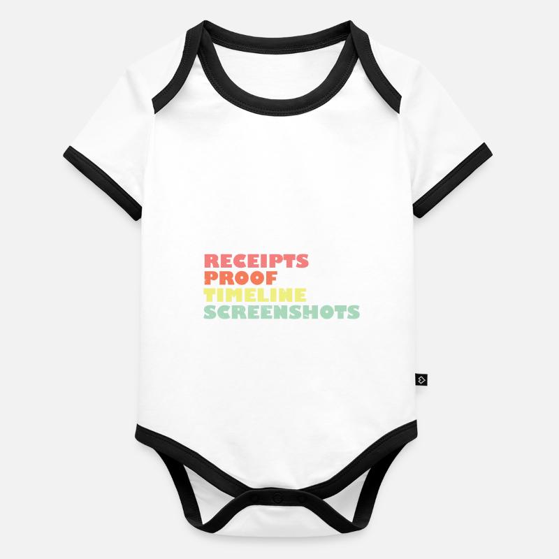 Receipts Timeline Screenshot Witty Retorts Snappy Organic Baby Contrasting Bodysuit