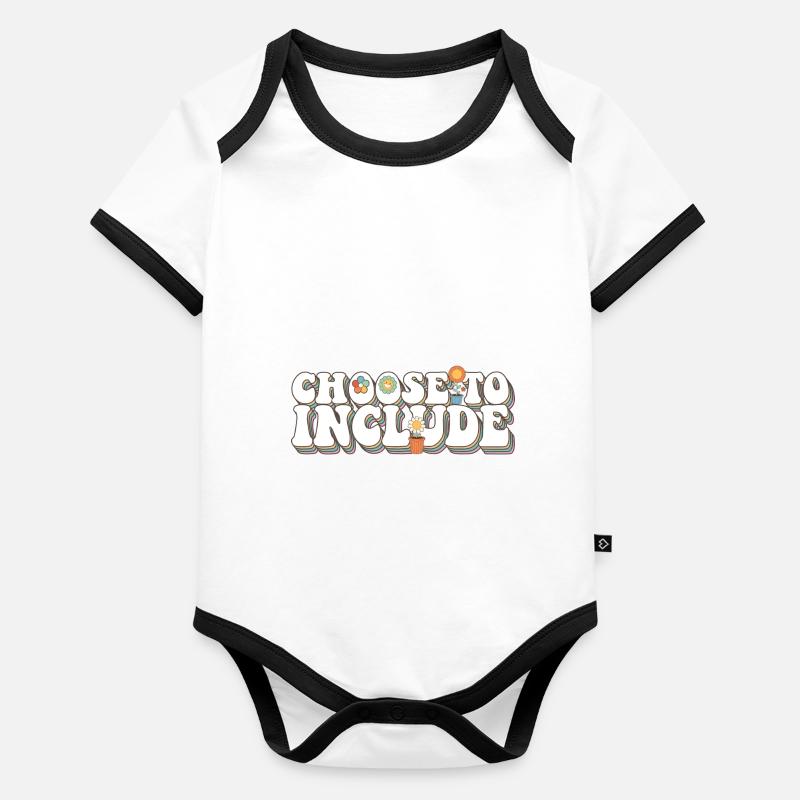 Choose to Include Sped Teacher RBT Future ABA Baby Bio-Kurzarm-Kontrastbody