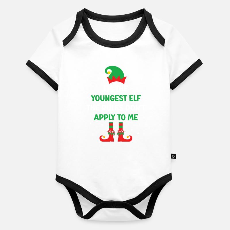 I'm The Oldest Elf I Make The Rules Matching Elf C Baby Bio-Kurzarm-Kontrastbody