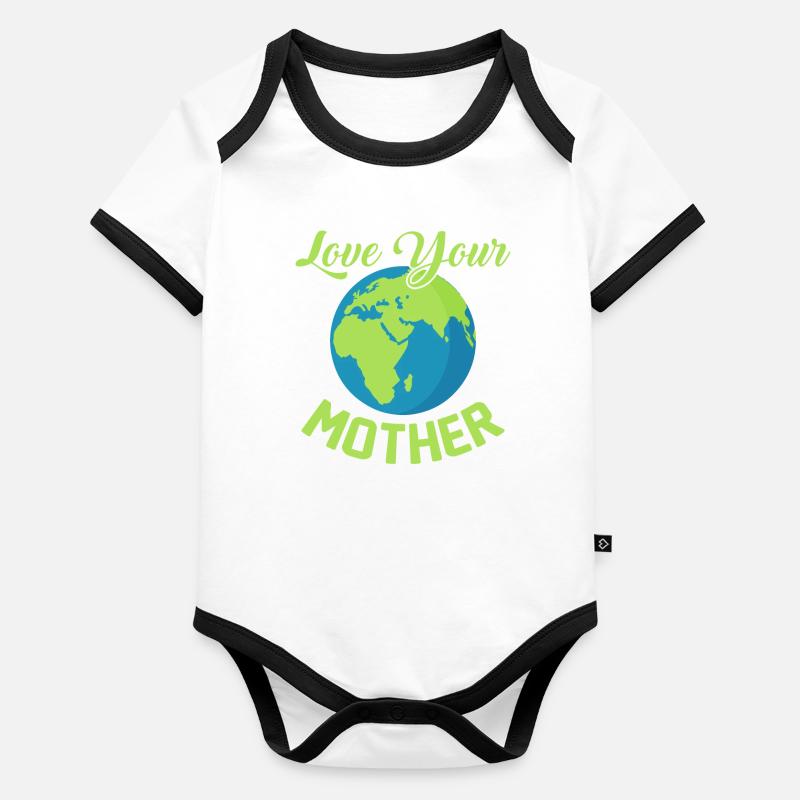 Climate Change Love Your Mother Earth Day Baby Bio-Kurzarm-Kontrastbody