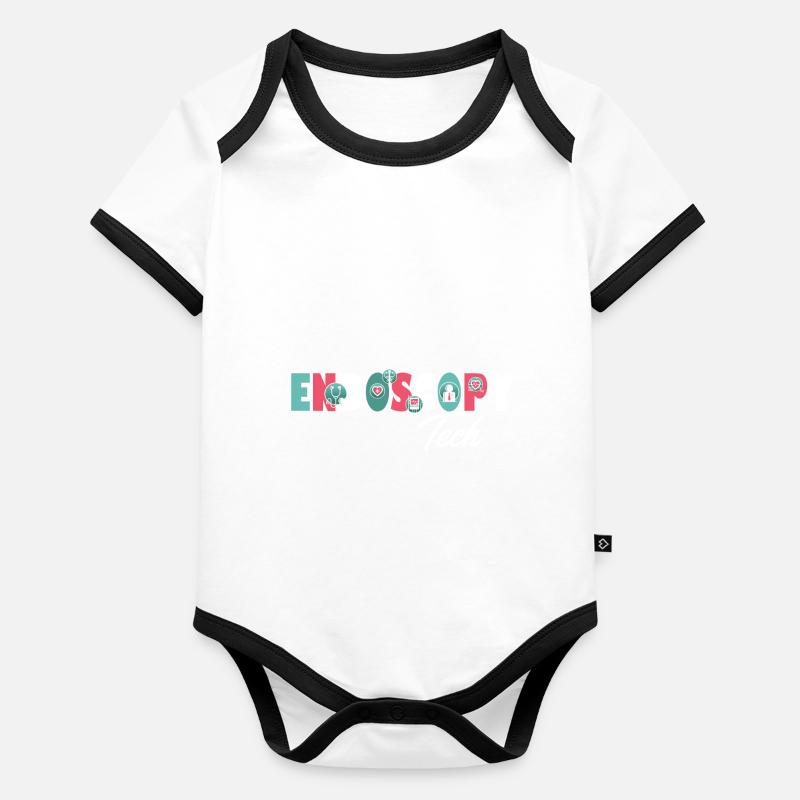 Conceptions uniques d’infirmière d’endoscopie et d’escouade gastro Body Bébé bio contrasté manches courtes