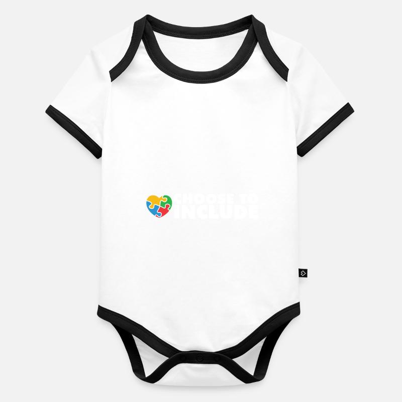Sped Teacher Choose to Include I Encourage Baby Bio-Kurzarm-Kontrastbody
