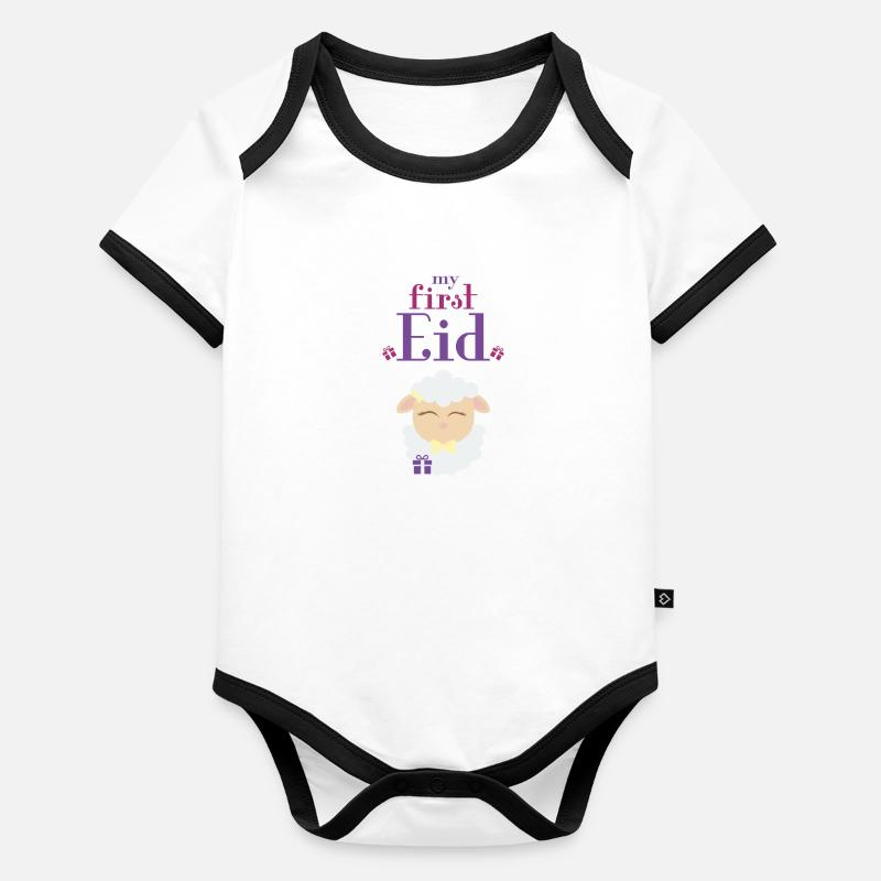 My first Eid - Baby Bio-Kurzarm-Kontrastbody - undefined