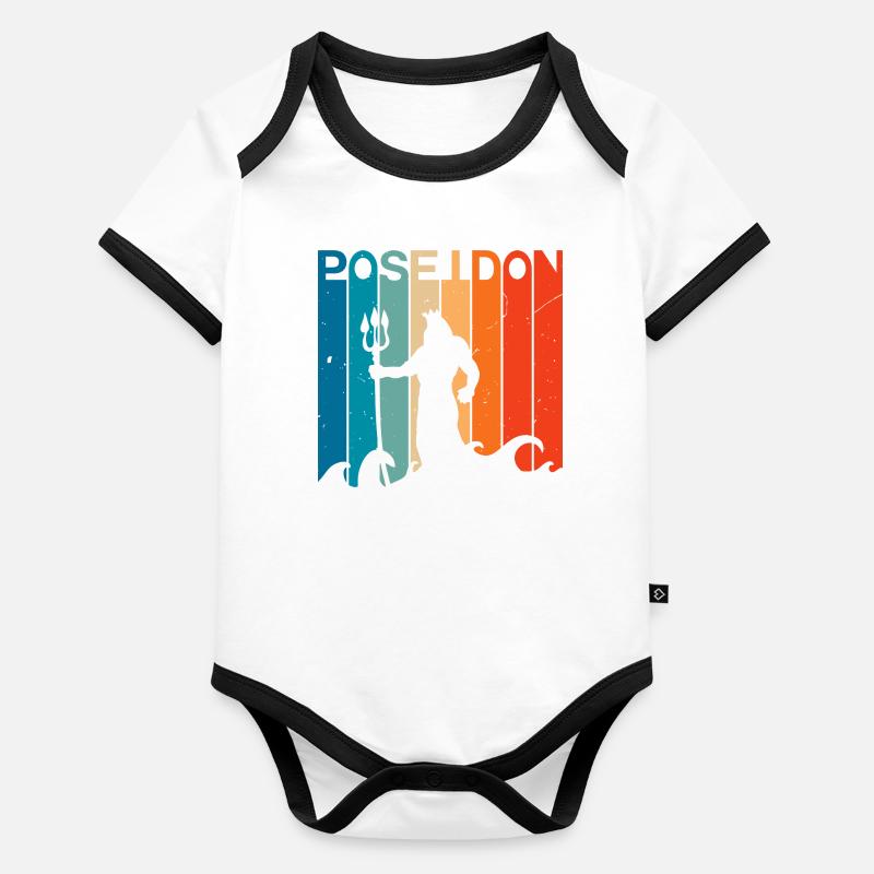 Graphique Poséidon Body Bébé bio contrasté manches courtes