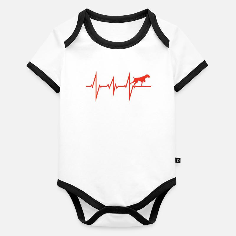 Dogs German Wirehaired Dog Owners Organic Baby Contrasting Bodysuit