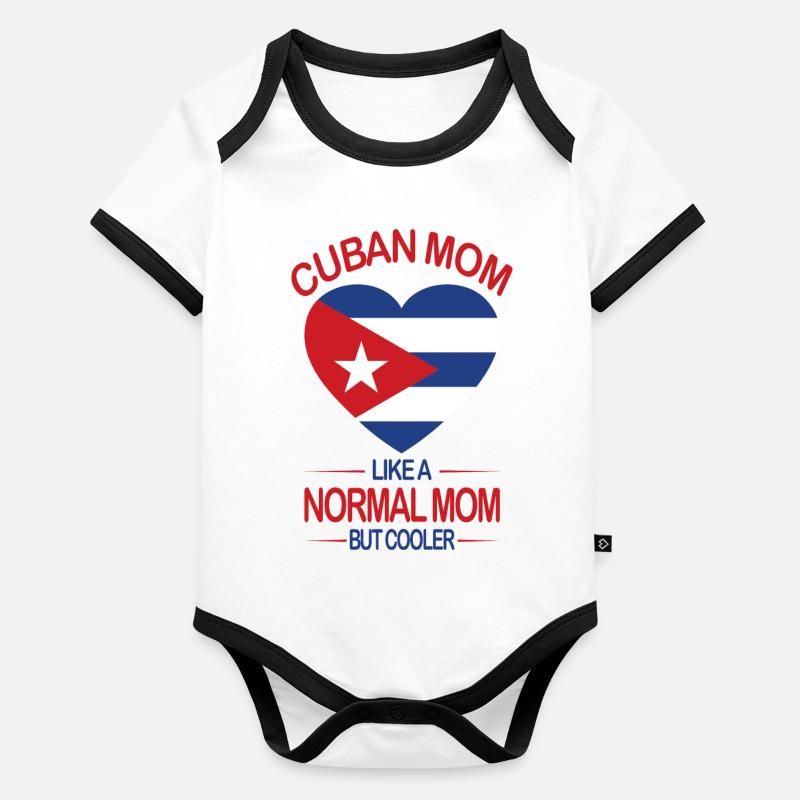Kubanisch Baby Bio-Kurzarm-Kontrastbody