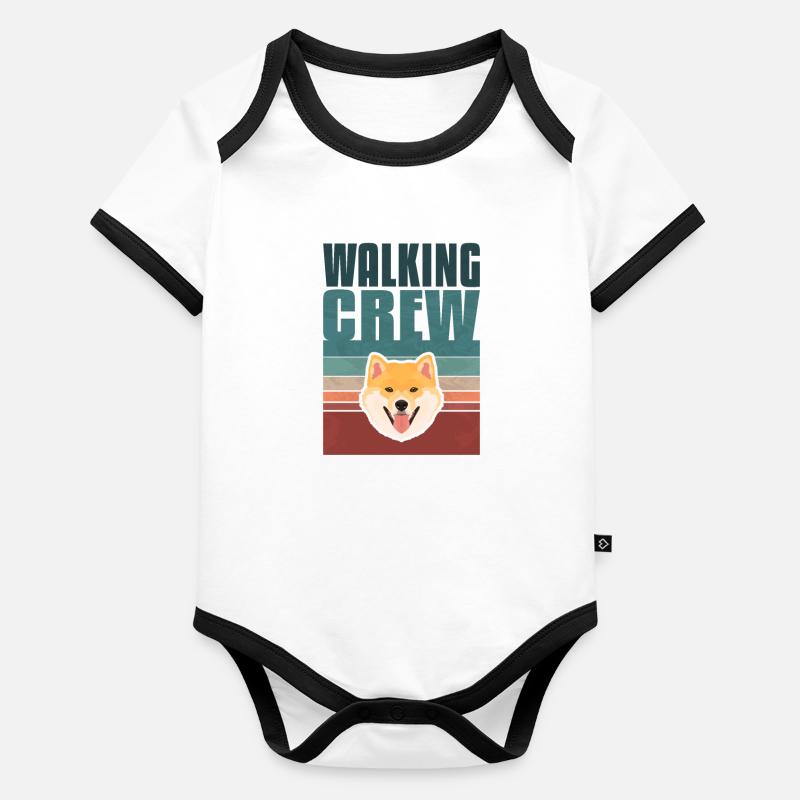 Gassi Crew, Shiba Inu Organic Baby Contrasting Bodysuit