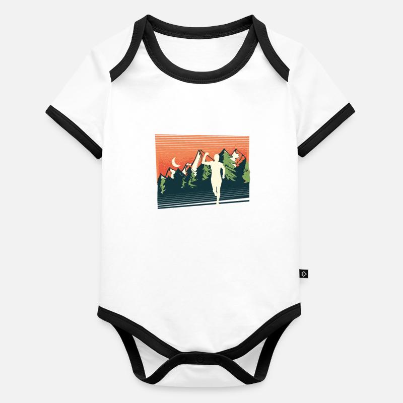 Marathon, TrailRunning Runner Body Bébé bio contrasté manches courtes