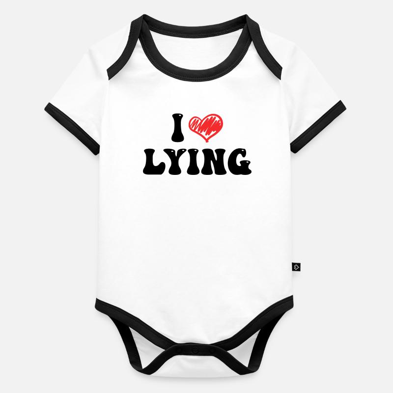 Ich liebe es zu lügen Baby Bio-Kurzarm-Kontrastbody