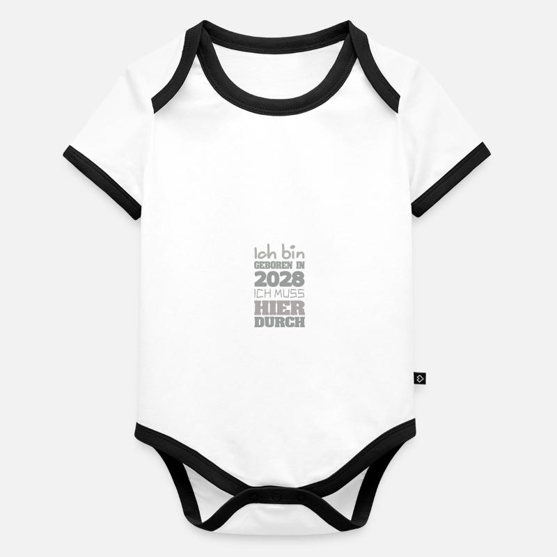 2028 Body Bébé bio contrasté manches courtes