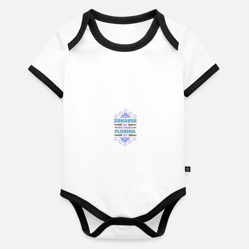 Florina comme prénom Body Bébé bio contrasté manches courtes
