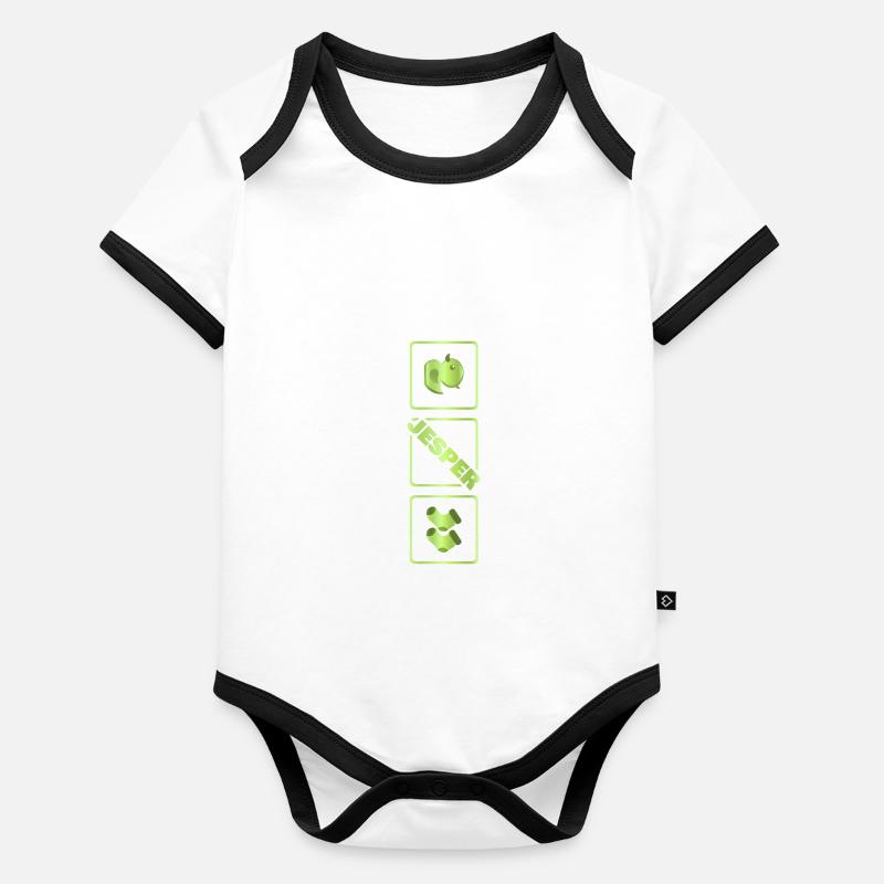 Birth of Jesper Organic Baby Contrasting Bodysuit