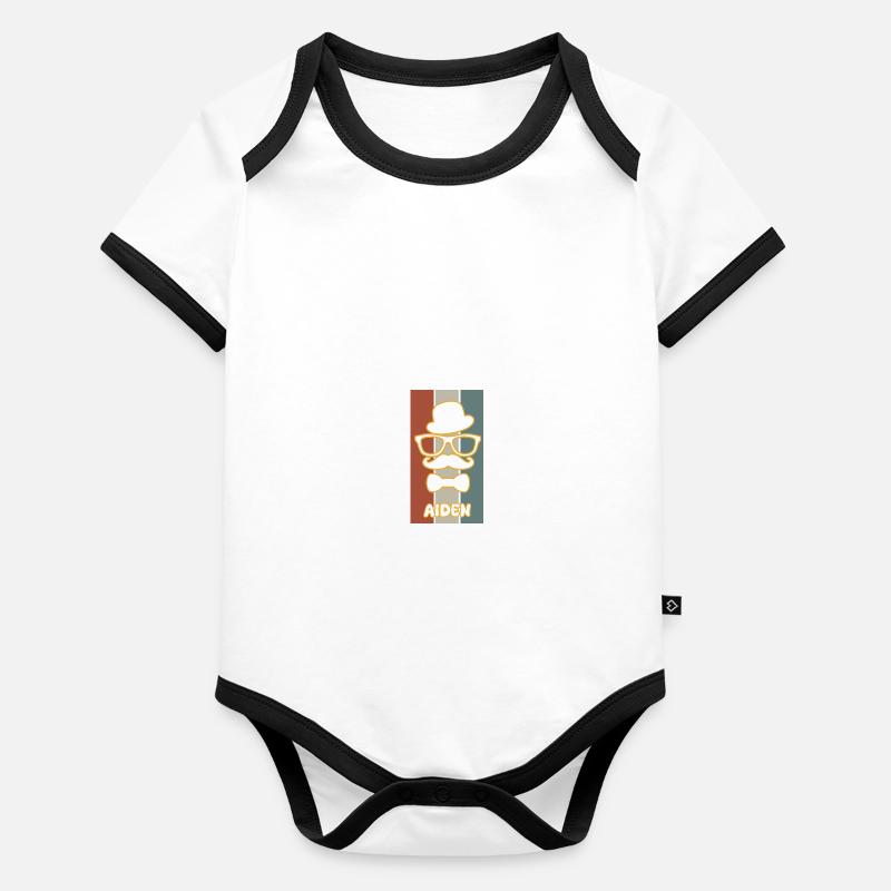 Nom : Aiden Body Bébé bio contrasté manches courtes