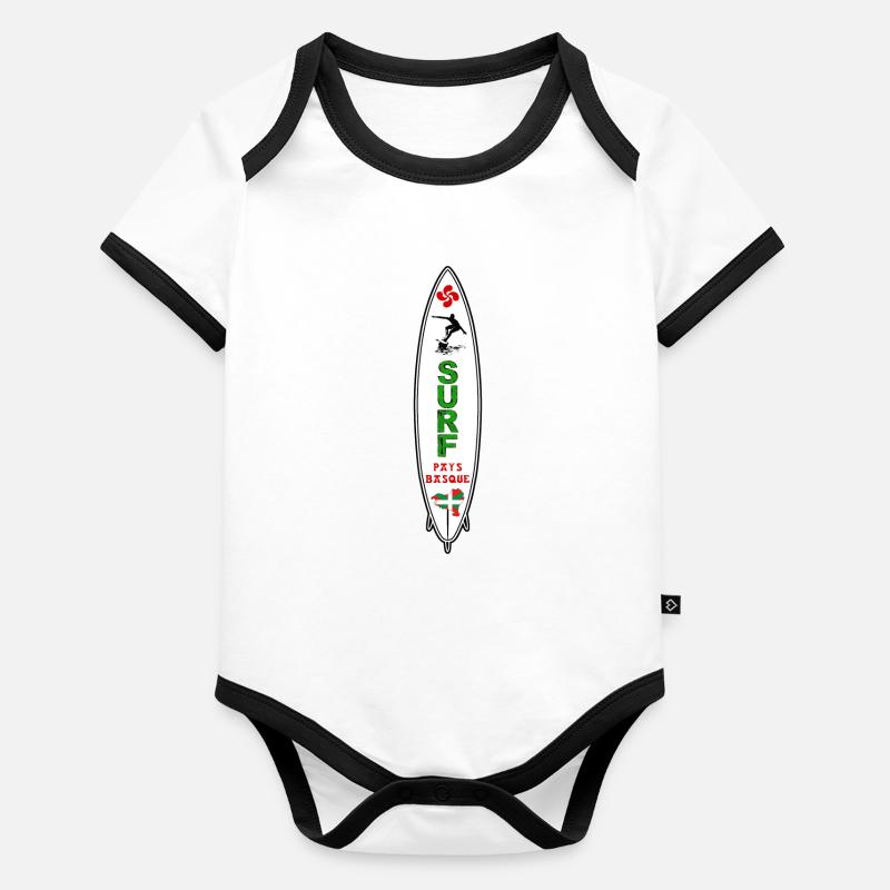 Basque Surfing Team Body Bébé bio contrasté manches courtes