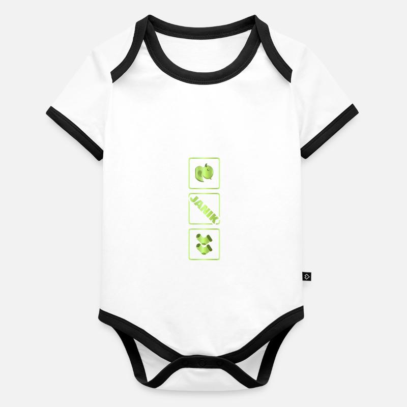 Naissance Janik Body Bébé bio contrasté manches courtes