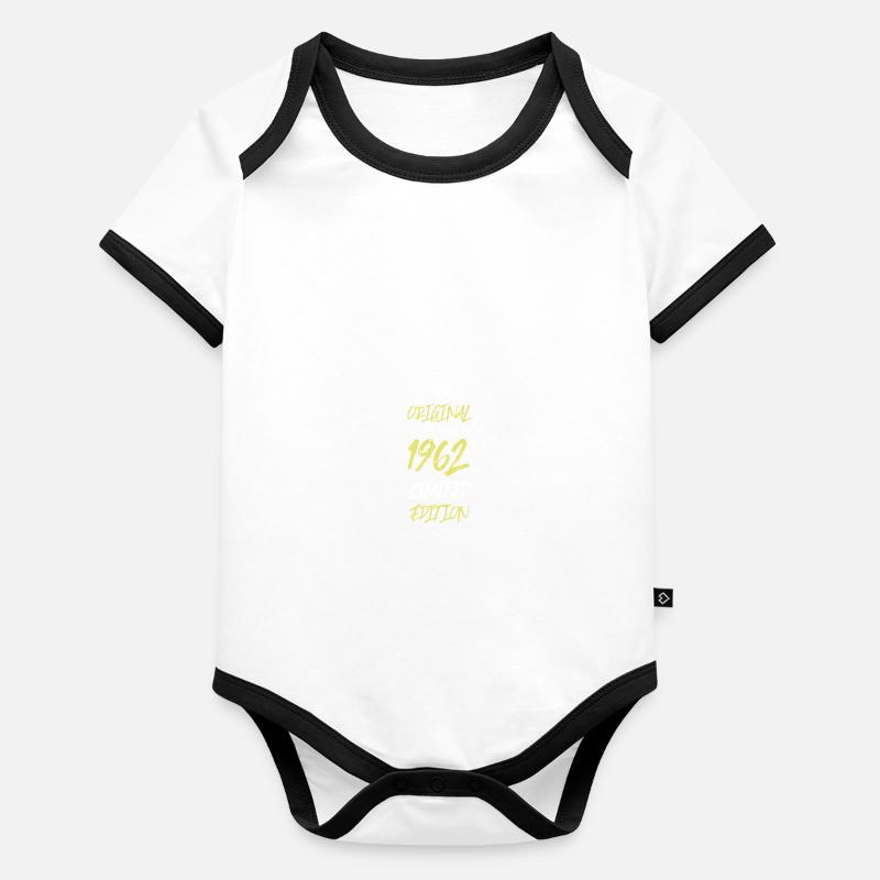 1962 Édition limitée Body Bébé bio contrasté manches courtes