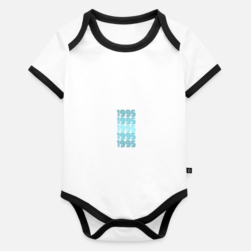Single Vintage Organic Baby Contrasting Bodysuit