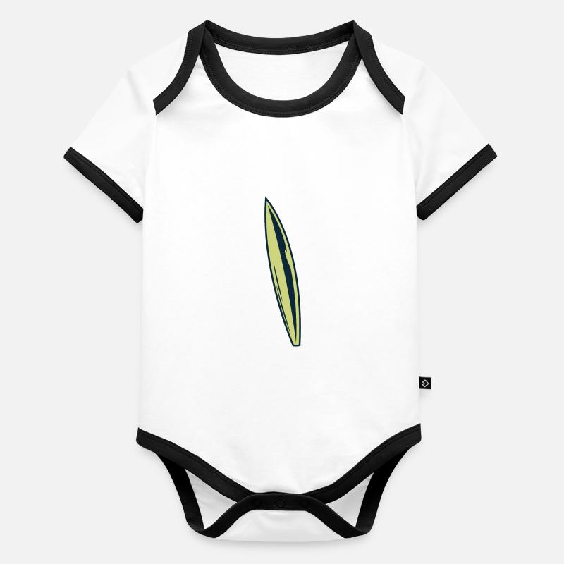 Surfboard Organic Baby Contrasting Bodysuit