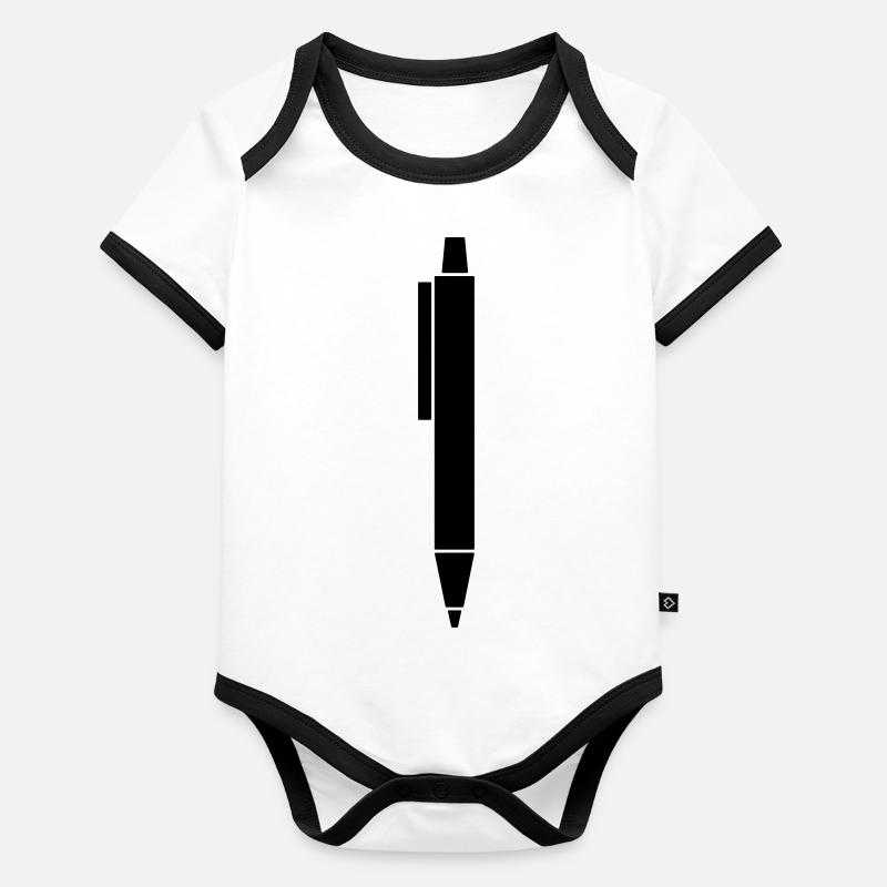 Stylo à bille Kulli illustration Body Bébé bio contrasté manches courtes