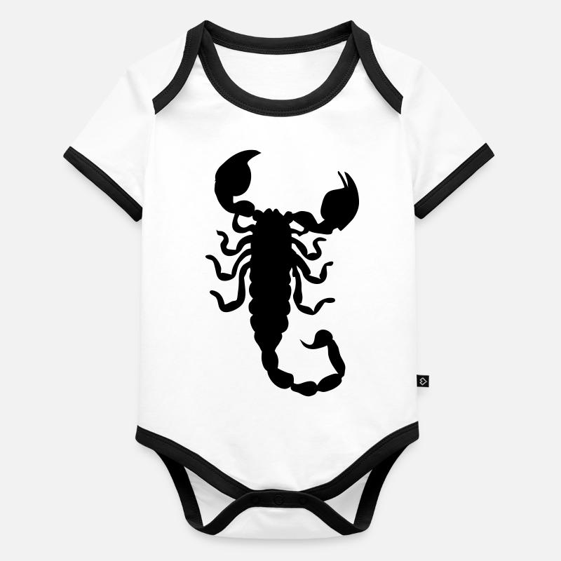 scorpion logo Organic Baby Contrasting Bodysuit