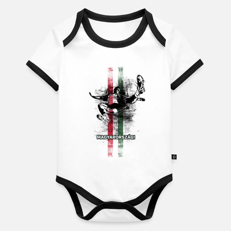 Ungarn Baby Bio-Kurzarm-Kontrastbody