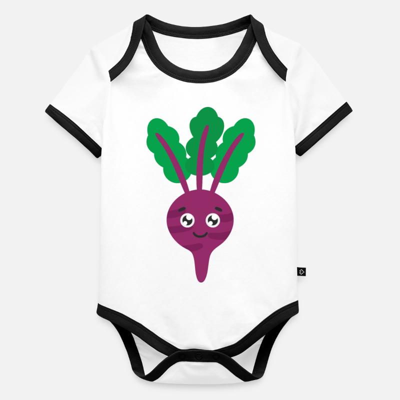 Rote Beete Baby Bio-Kurzarm-Kontrastbody