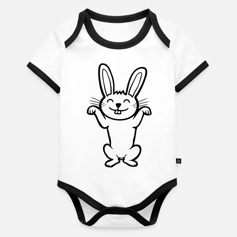 Standing happy Organic Baby Contrasting Bodysuit