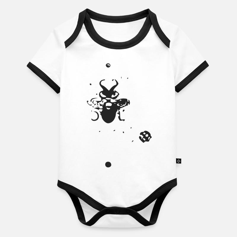 The grumpy bee - Organic Baby Contrasting Bodysuit - 