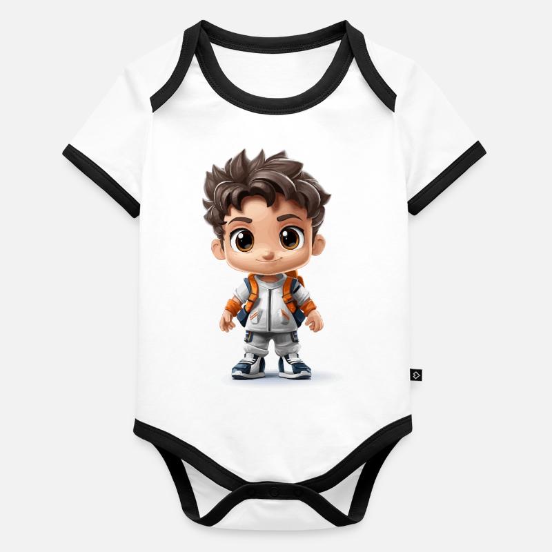 CharacterAnimator Pro Baby Bio-Kurzarm-Kontrastbody
