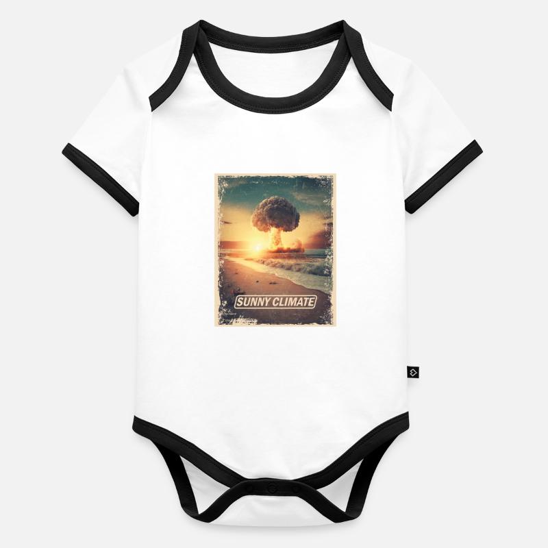 Sun climate beach apocalyptic environment Organic Baby Contrasting Bodysuit