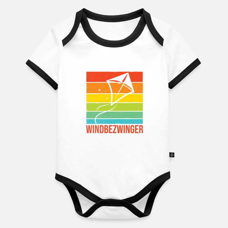 Flying Kite Hang Gliding Outdoor Fun Organic Baby Contrasting Bodysuit