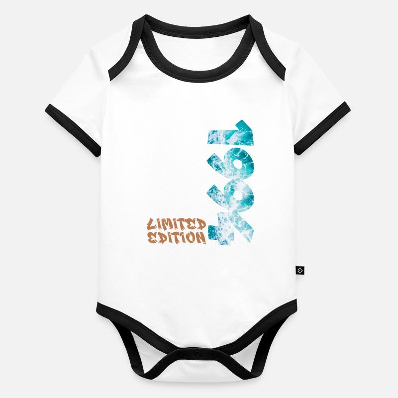 Design de plage en édition limitée 1994 Body Bébé bio contrasté manches courtes