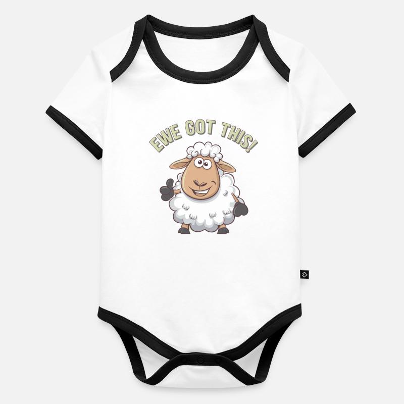 Ewe a compris ça Body Bébé bio contrasté manches courtes