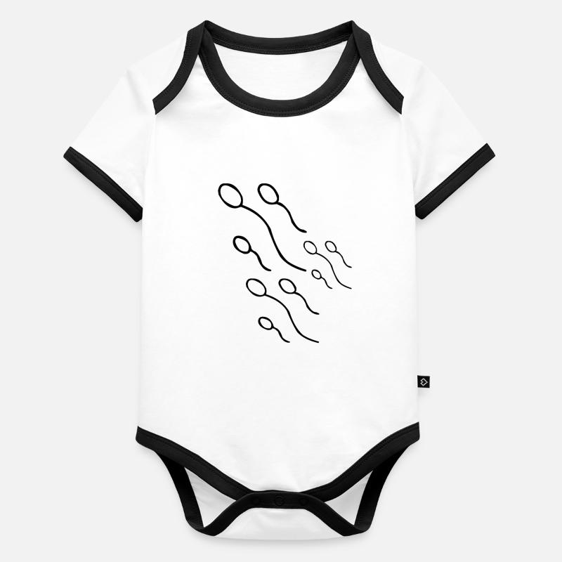 LA VOIE À CHERCHER Body Bébé bio contrasté manches courtes
