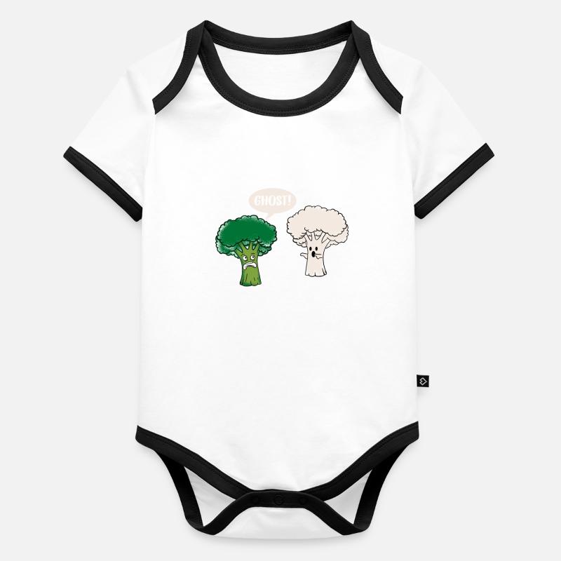broccoli and cauliflower gift Organic Baby Contrasting Bodysuit