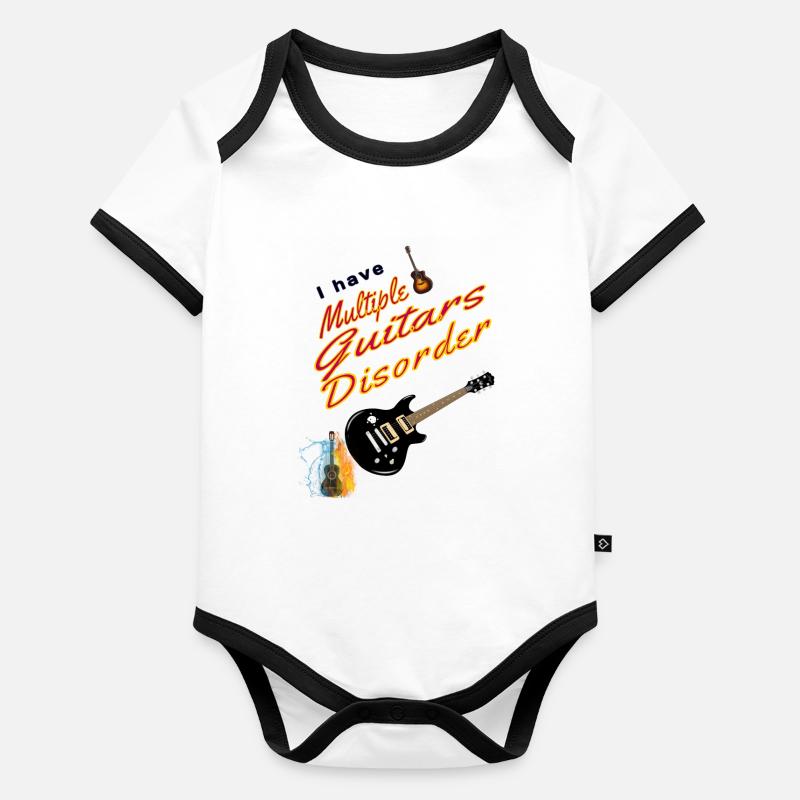 I Have Multiple Guitars Disorder Funny Bass Organic Baby Contrasting Bodysuit