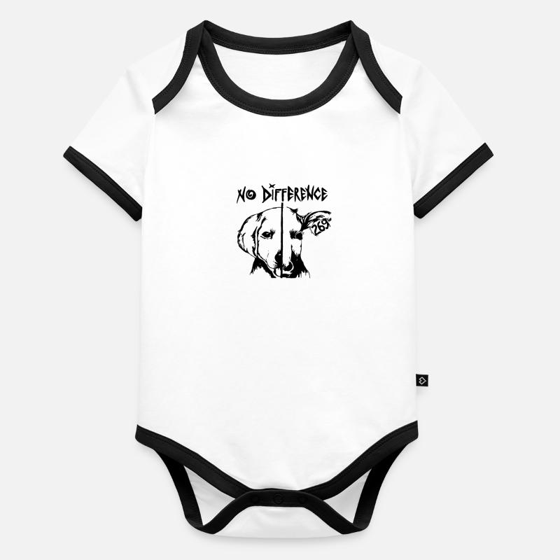 AUCUNE DIFFERENCE Body Bébé bio contrasté manches courtes