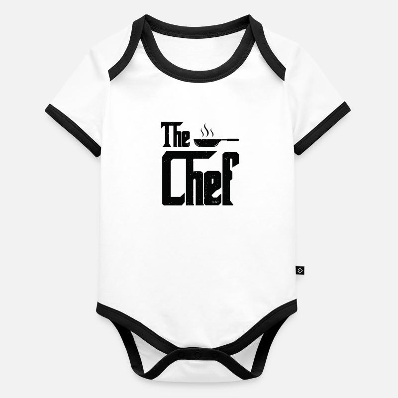 Le chef Body Bébé bio contrasté manches courtes