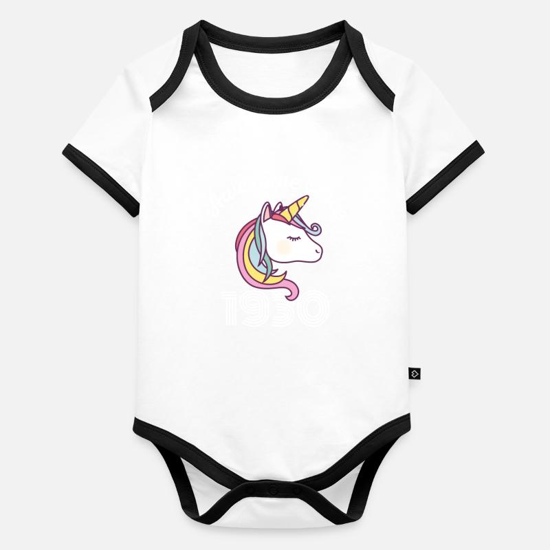 Funny Birthday Awesome seit 1930 Baby Bio-Kurzarm-Kontrastbody