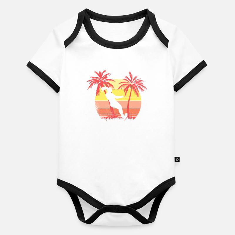 Palabra de esquí de esquí acuático Sunset de Body Bébé bio contrasté manches courtes