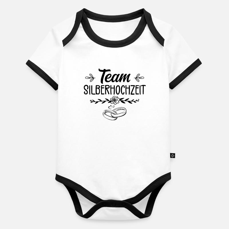 25. Hochzeitstag Ehe 25 Jahre Ehe Geschenk Body Bébé bio contrasté manches courtes