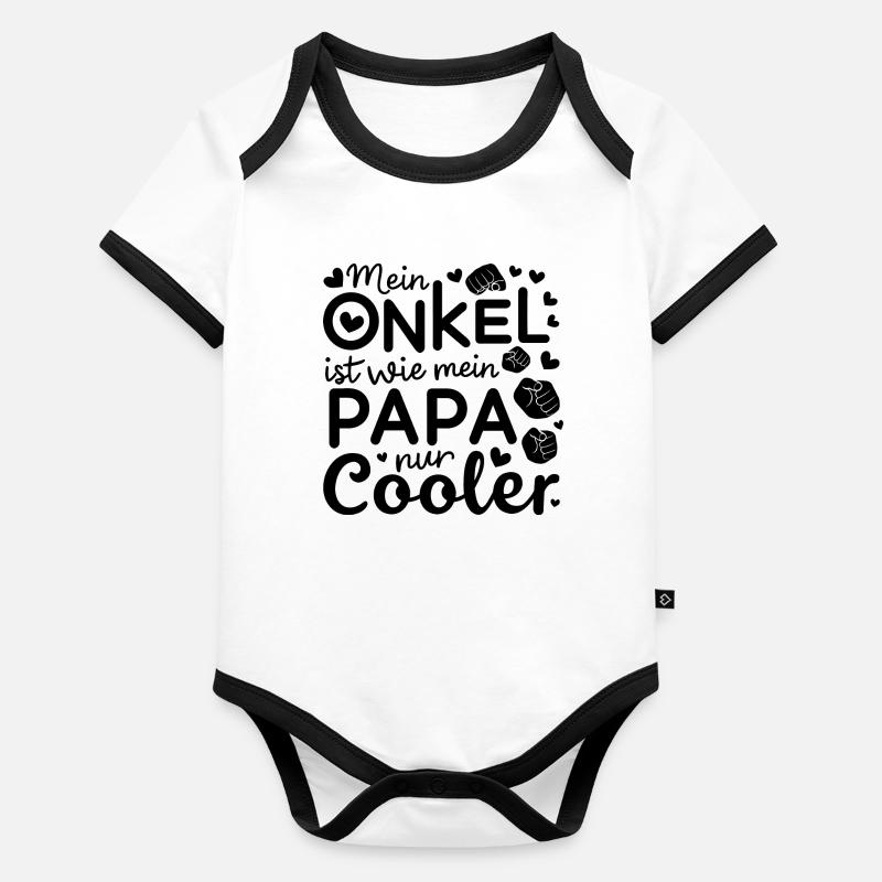 My Uncle Is Like My Daddy Just Cool Gift Organic Baby Contrasting Bodysuit