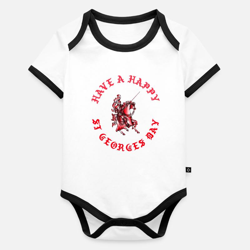 St George, Englisches Erbe Baby Bio-Kurzarm-Kontrastbody