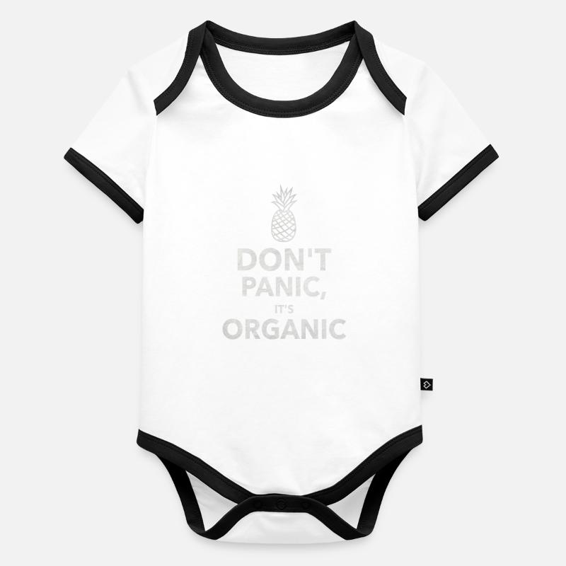 Ne paniquez pas c'est organique Body Bébé bio contrasté manches courtes
