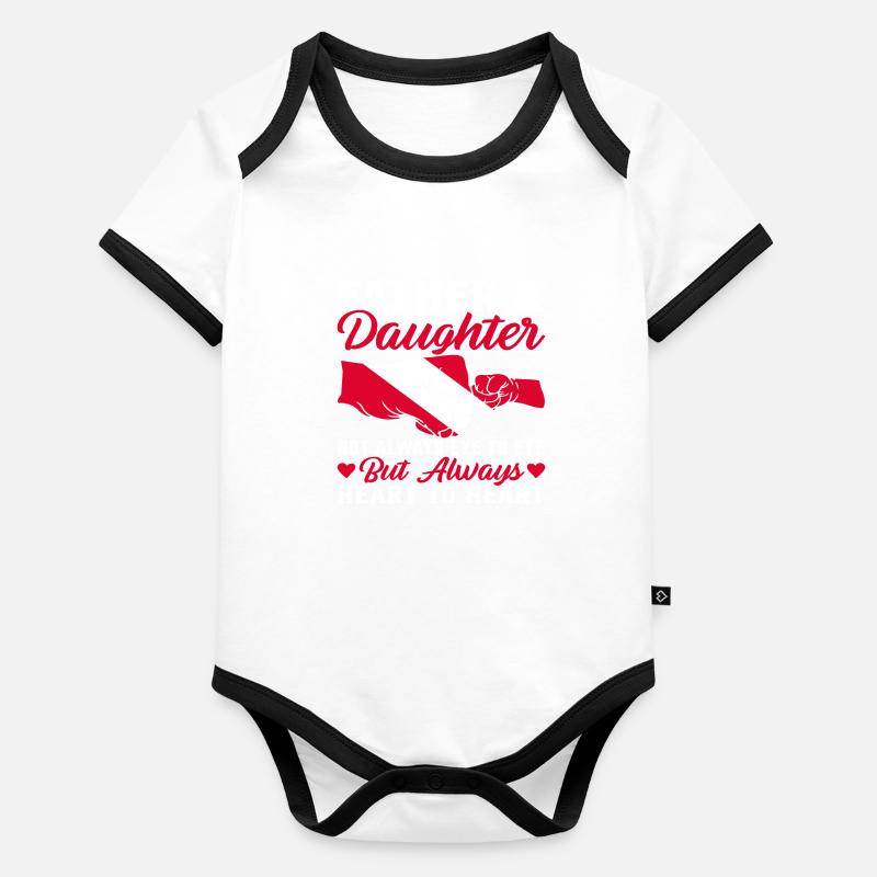 father and daughter Organic Baby Contrasting Bodysuit