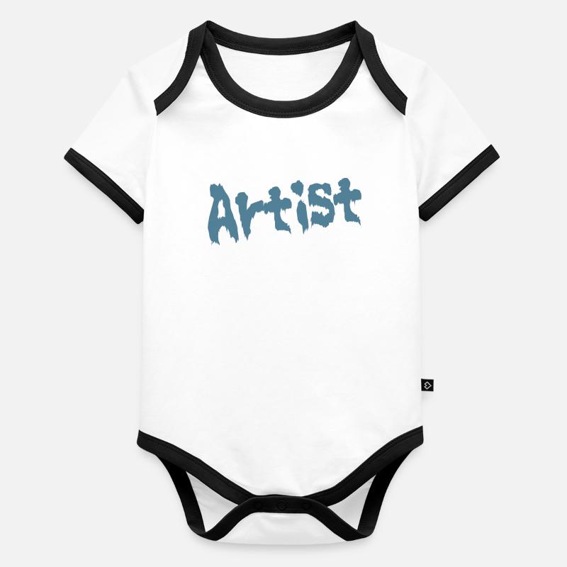 Artiste Body Bébé bio contrasté manches courtes