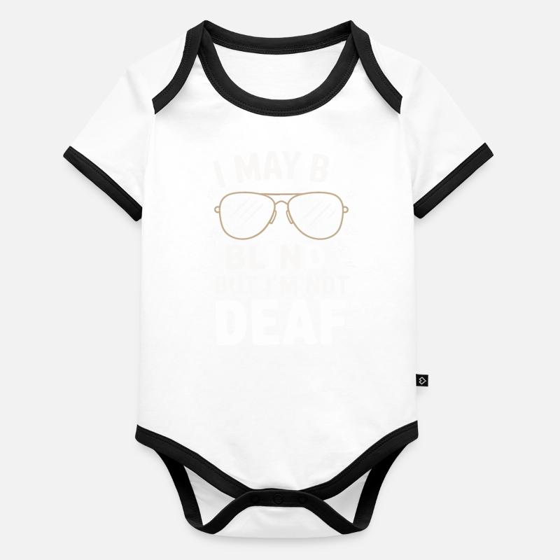Blinde Blindheit Sehbehinderte Menschen Baby Bio-Kurzarm-Kontrastbody